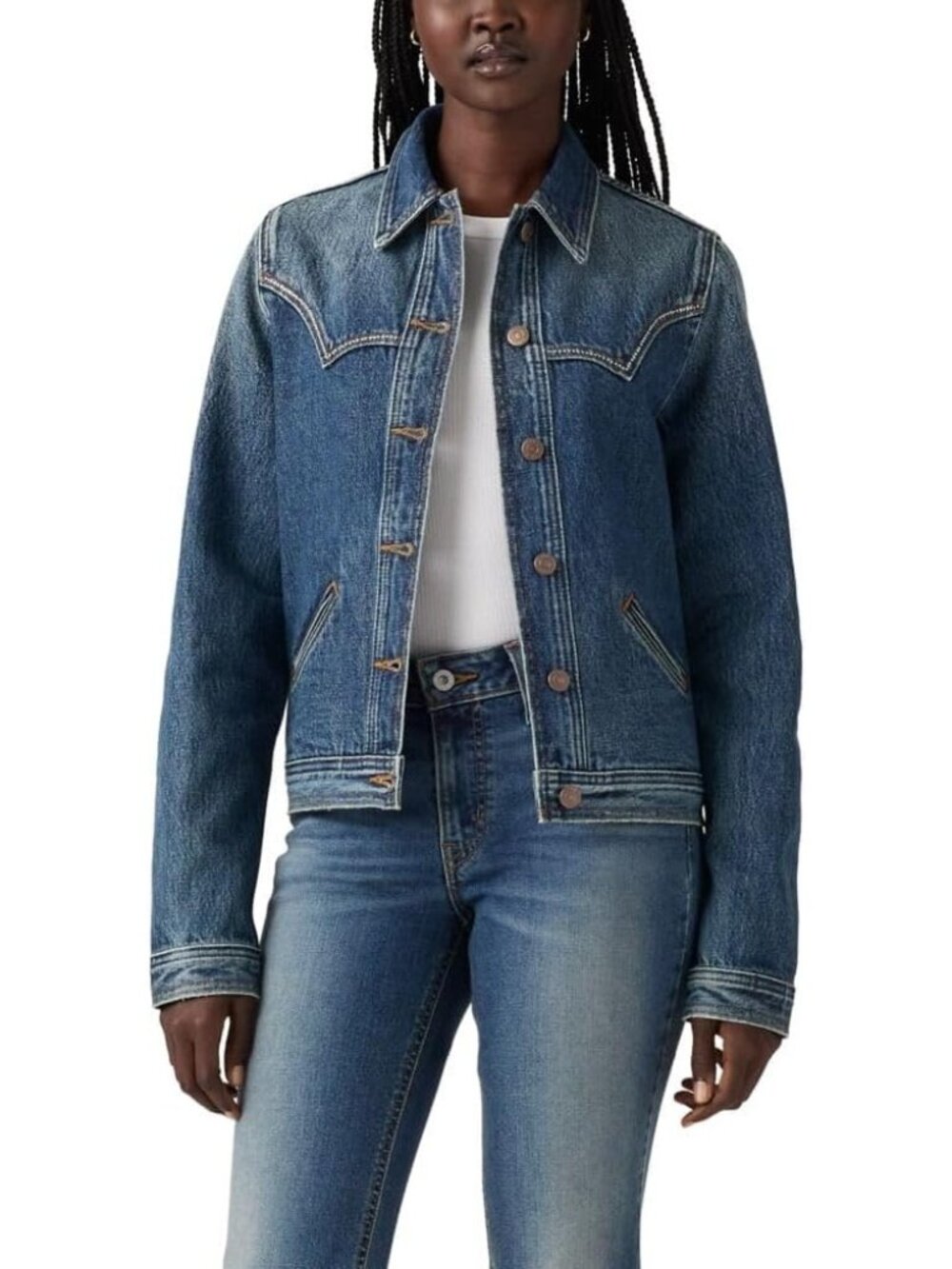 LEVI'S Women's Show on the Road (Non Stretch) Riveted Original Trucker Jacket